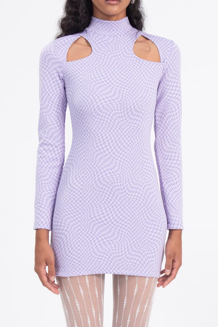 BSL Women Cut out detailed high neck mini dress - Newport