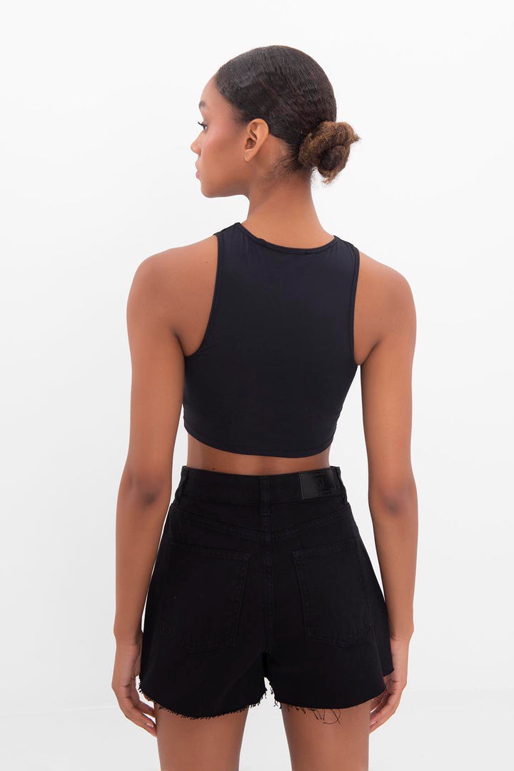 BSL Women Cut out detailed sleeveless crop top - North Bethesda