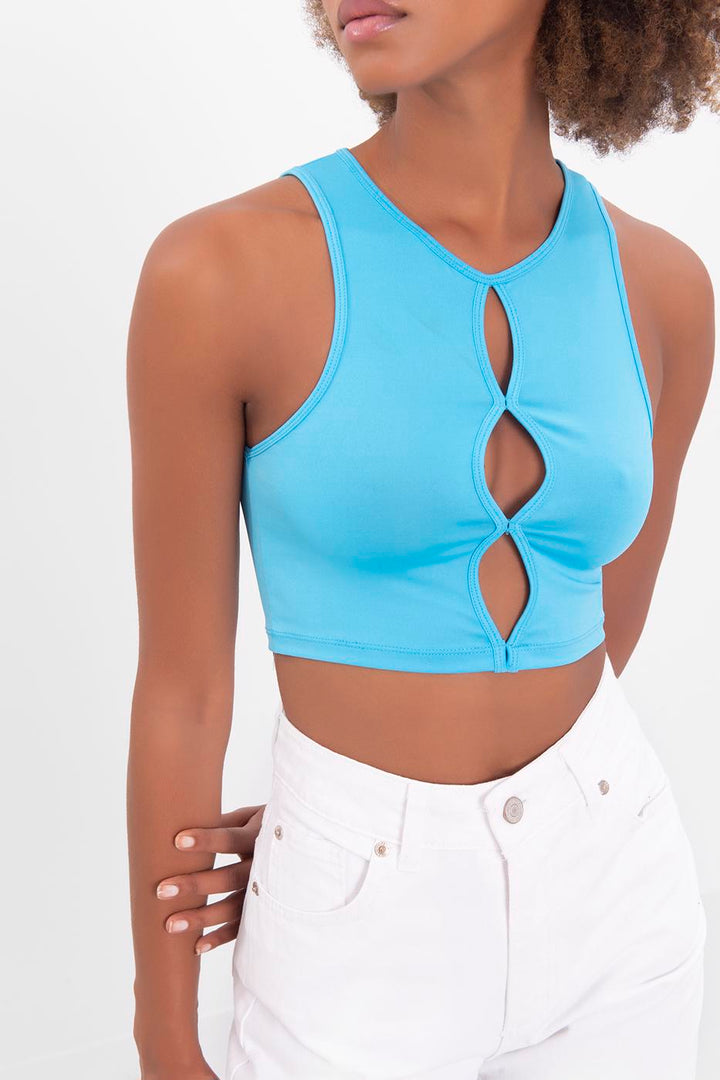 BSL Women Cut out detailed sleeveless crop top - Ravensburg