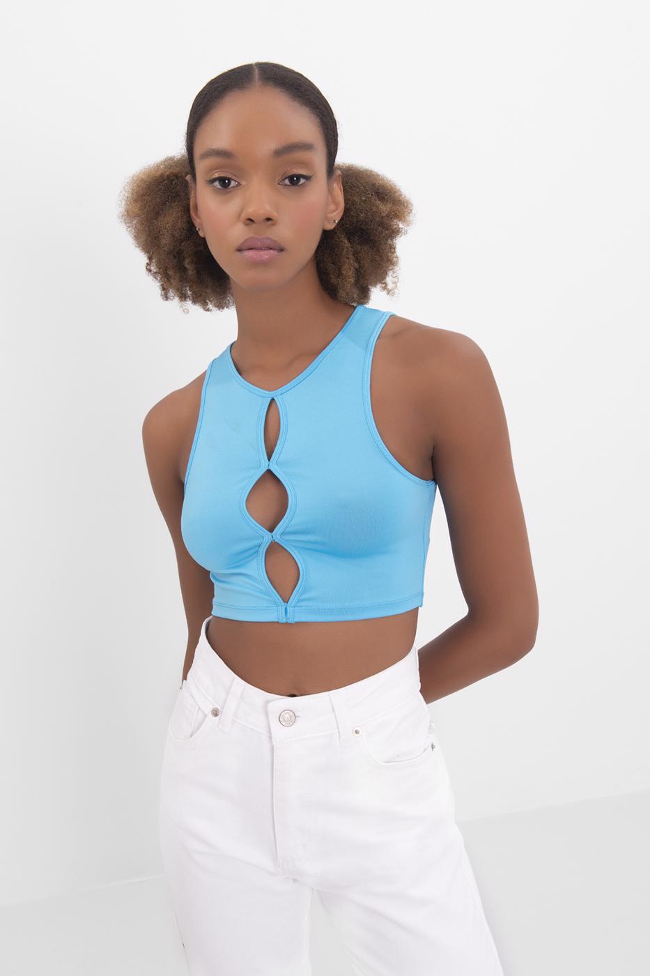 BSL Women Cut out detailed sleeveless crop top - Ravensburg