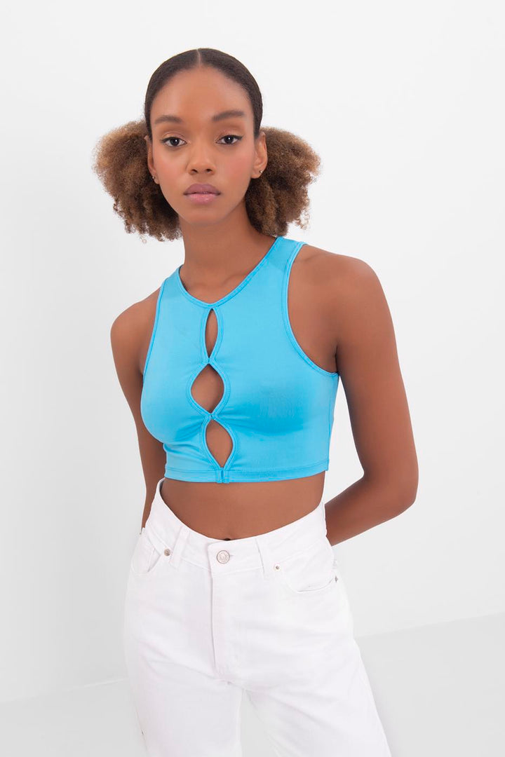 BSL Women Cut out detailed sleeveless crop top - Ravensburg