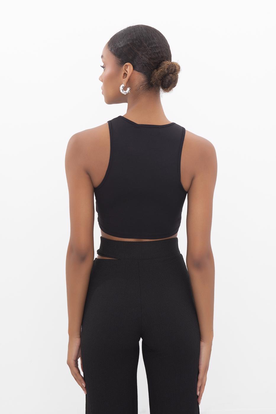 BSL Women Cut out detailed sleeveless crop top - Whitley Bay