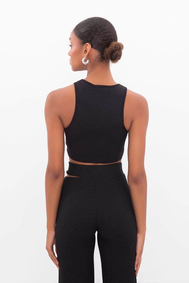 BSL Women Cut out detailed sleeveless crop top - Whitley Bay