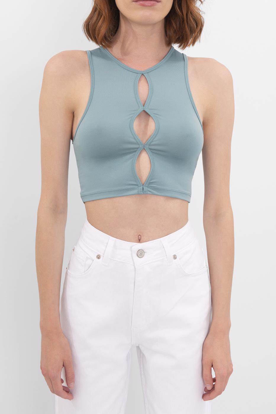 BSL Women Cut out detailed sleeveless crop top - Kaufbeuren