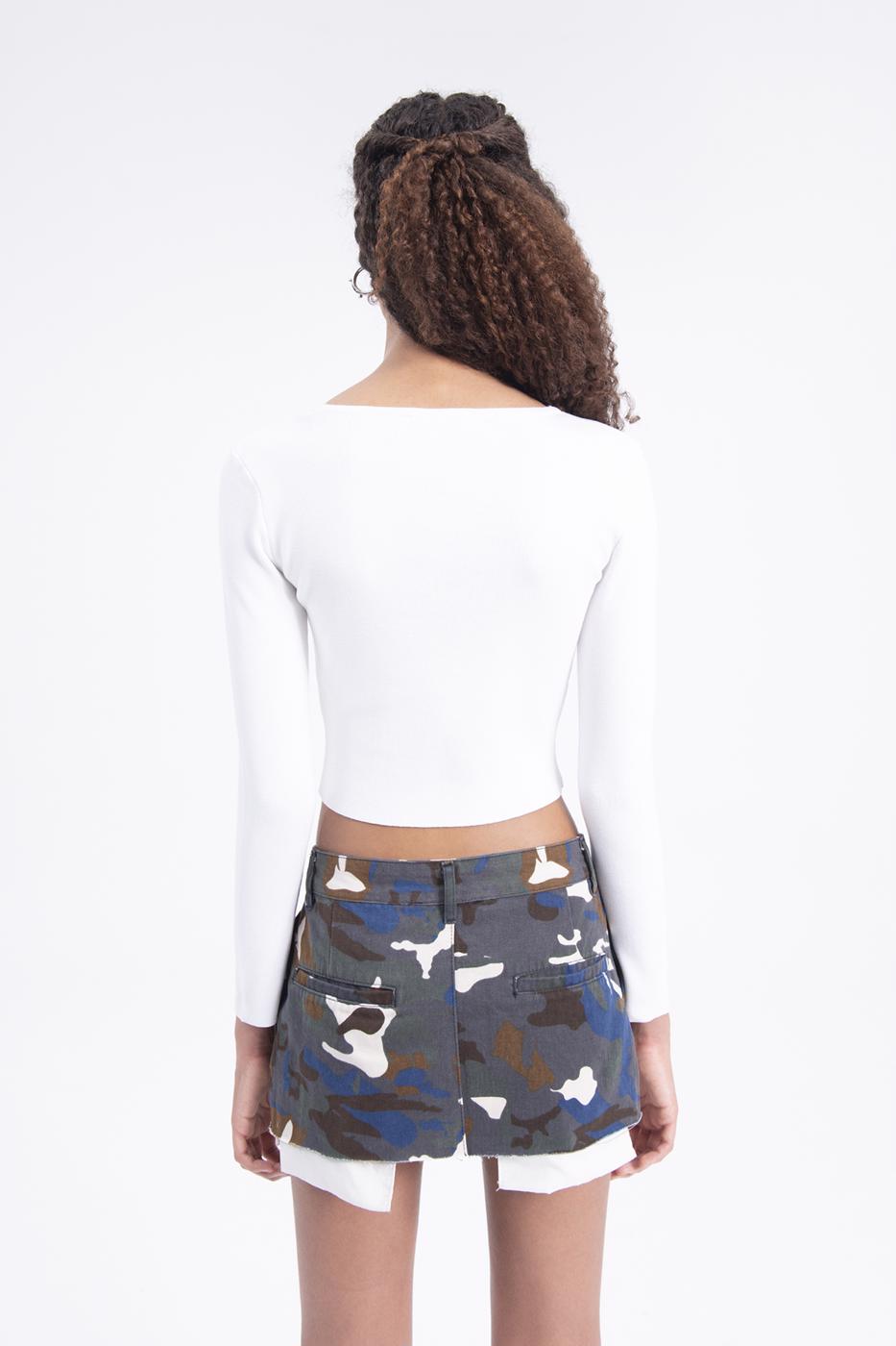 BSL Women Cut out knitted top - La Presa