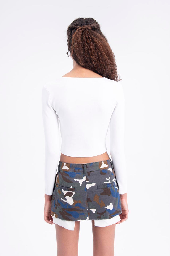 BSL Women Cut out knitted top - La Presa