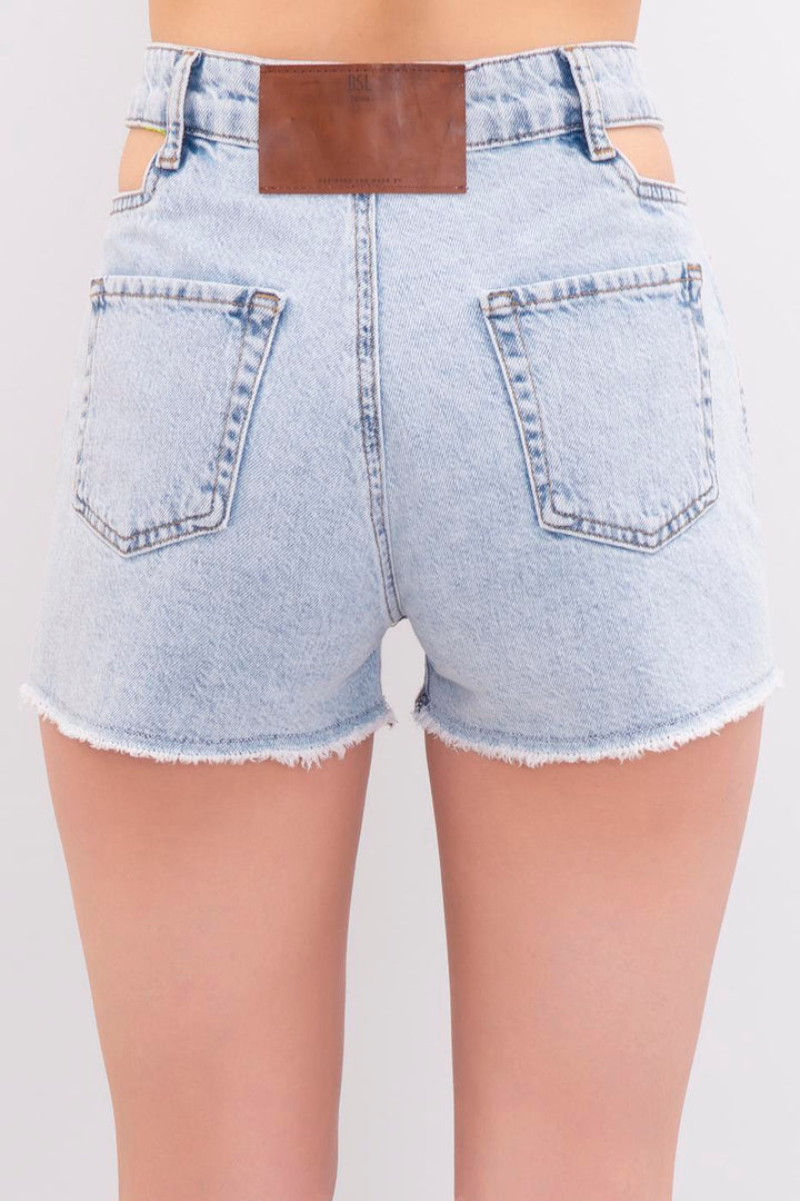 BSL Women Cut Out Mini Denim Short - Hoffman Estates
