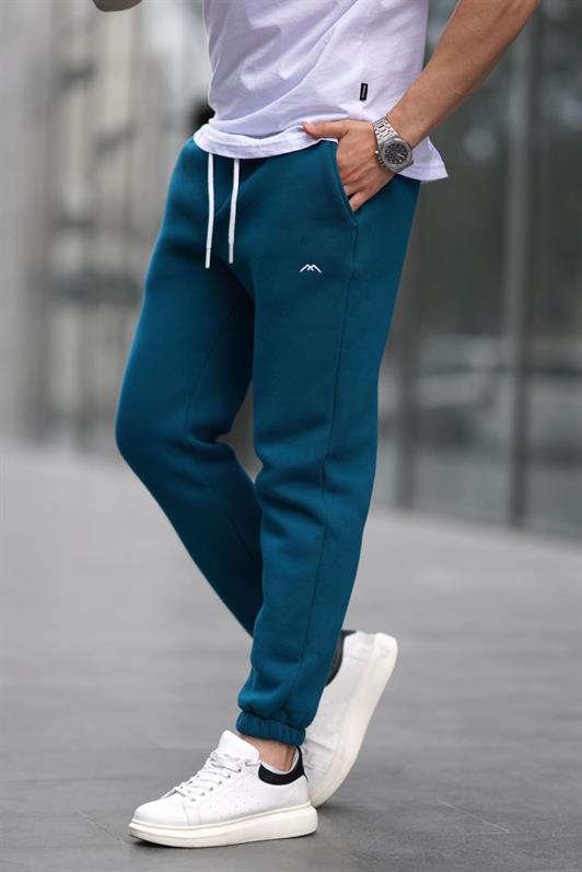 MDX Petrol Blue Basic Sweatpants with Elastic Waistband 6524 - Andria
