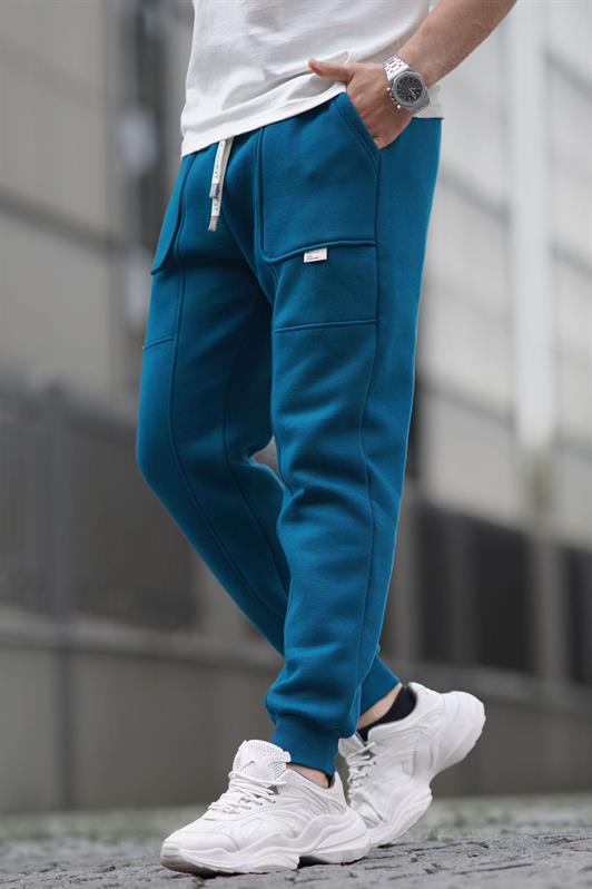 MDX Petrol Blue Cargo Pocket Basic Sweatpants 6527 - Azusa