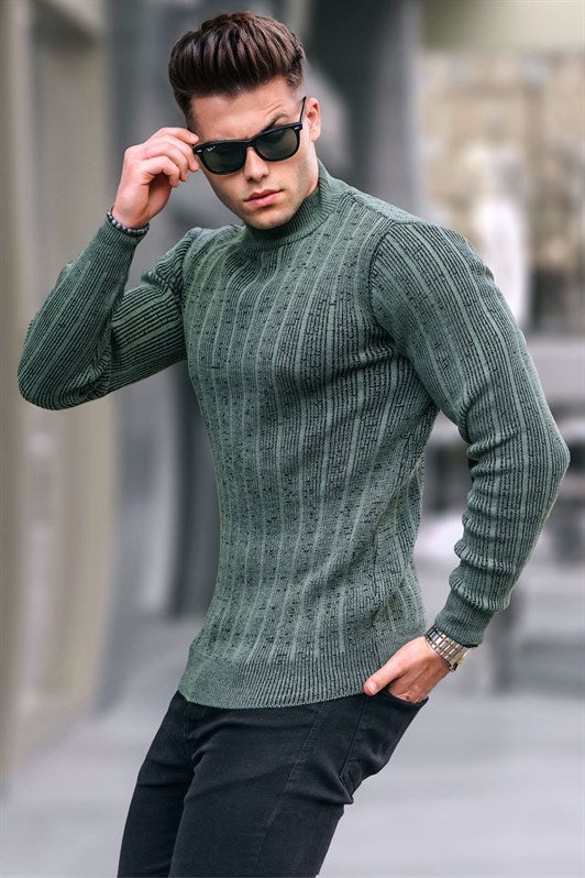 MDX Petrol Green Half Fisherman Collar Sweater 5761 - Roeselare