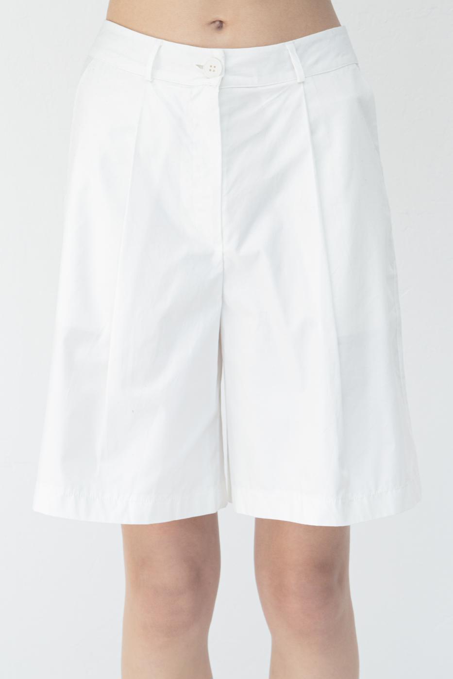 BSL Women Pleated Bermuda Shorts - Mobile