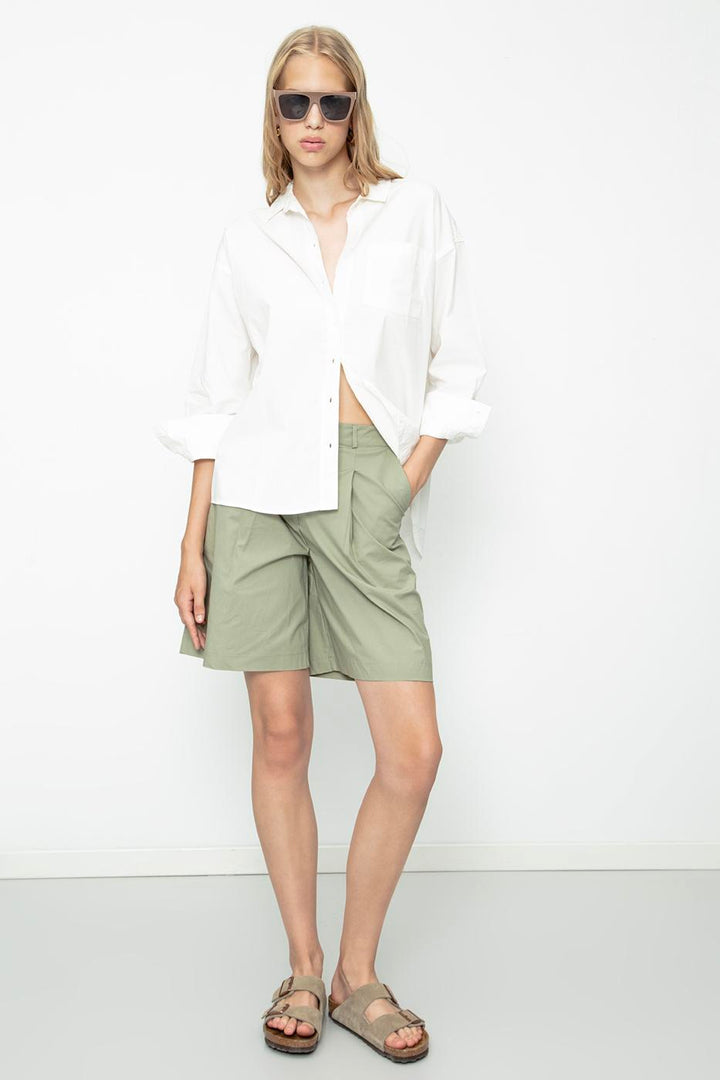 BSL Women Pleated Bermuda Shorts - Chatham