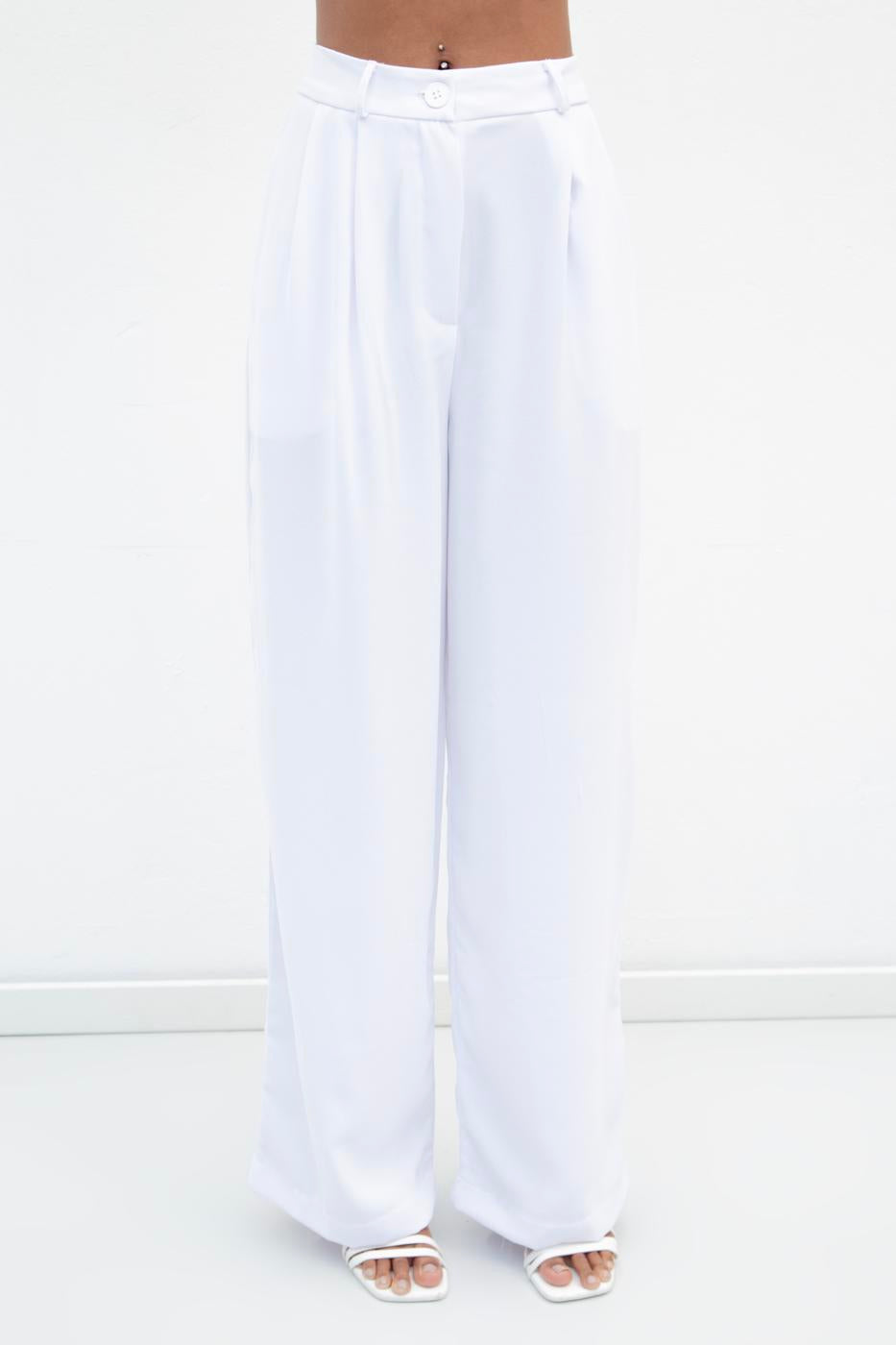 BSL Women Pleated Loose Trousers - Brest