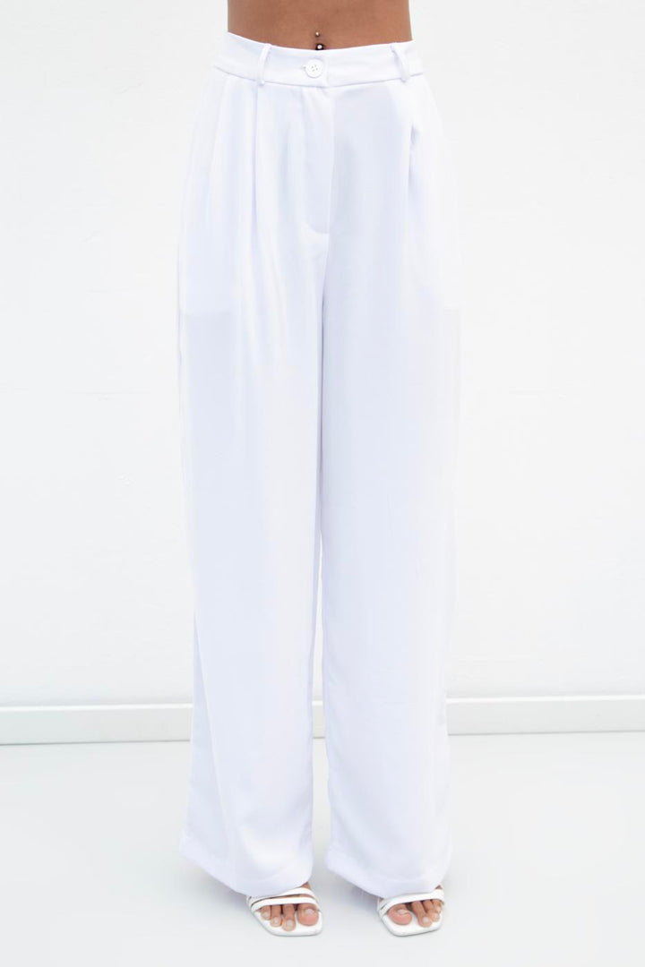 BSL Women Pleated Loose Trousers - Brest