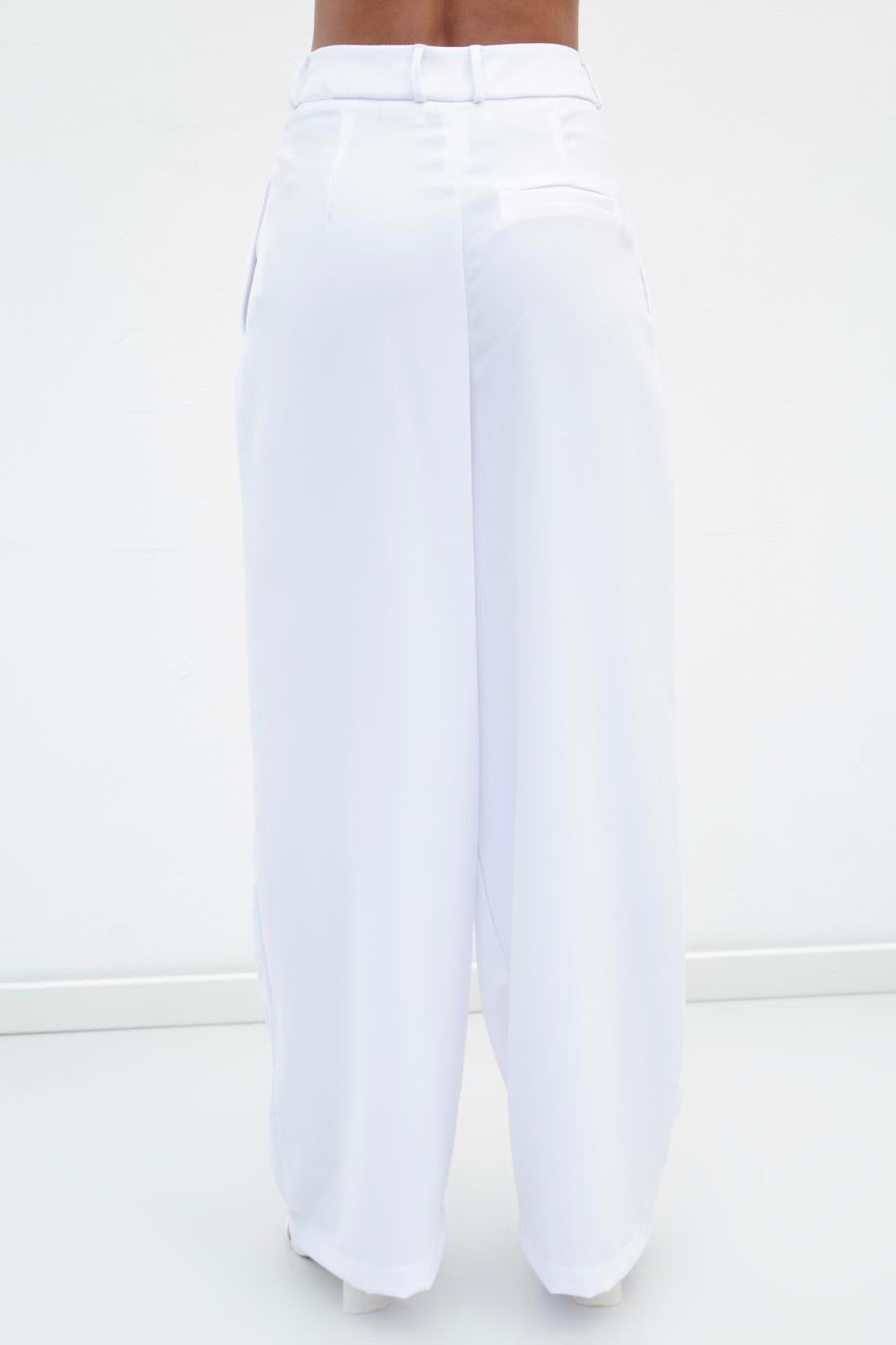 BSL Women Pleated Loose Trousers - Brest