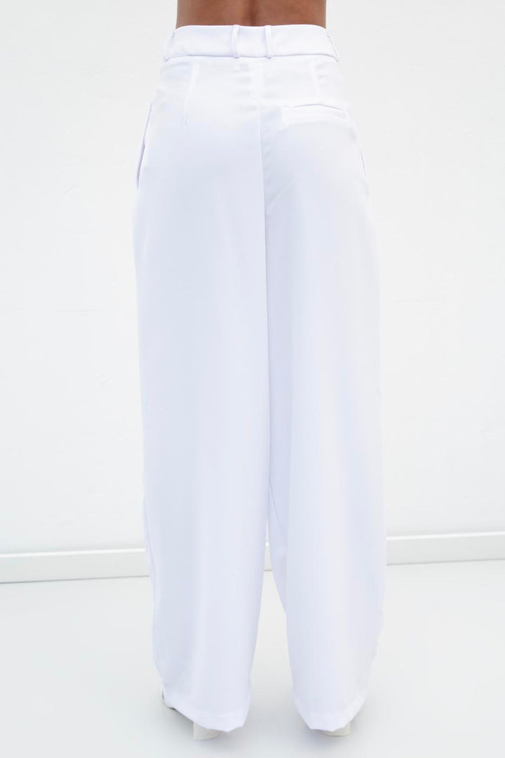 BSL Women Pleated Loose Trousers - Brest