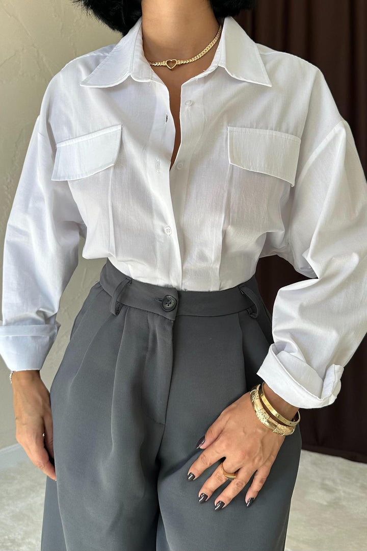 ELS Pleated Comfort Pants - Smoke Gray - Napa