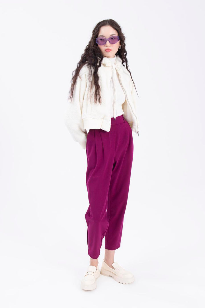 BSL Women Pleated carrot pants - Spalding