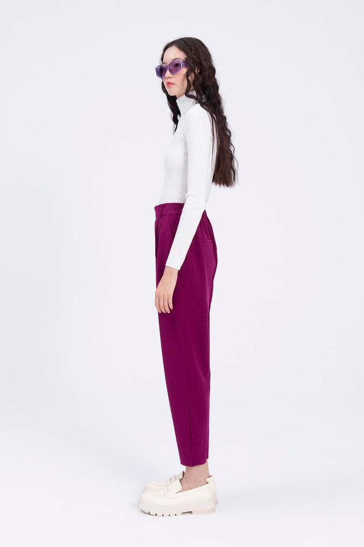 BSL Women Pleated carrot pants - Spalding