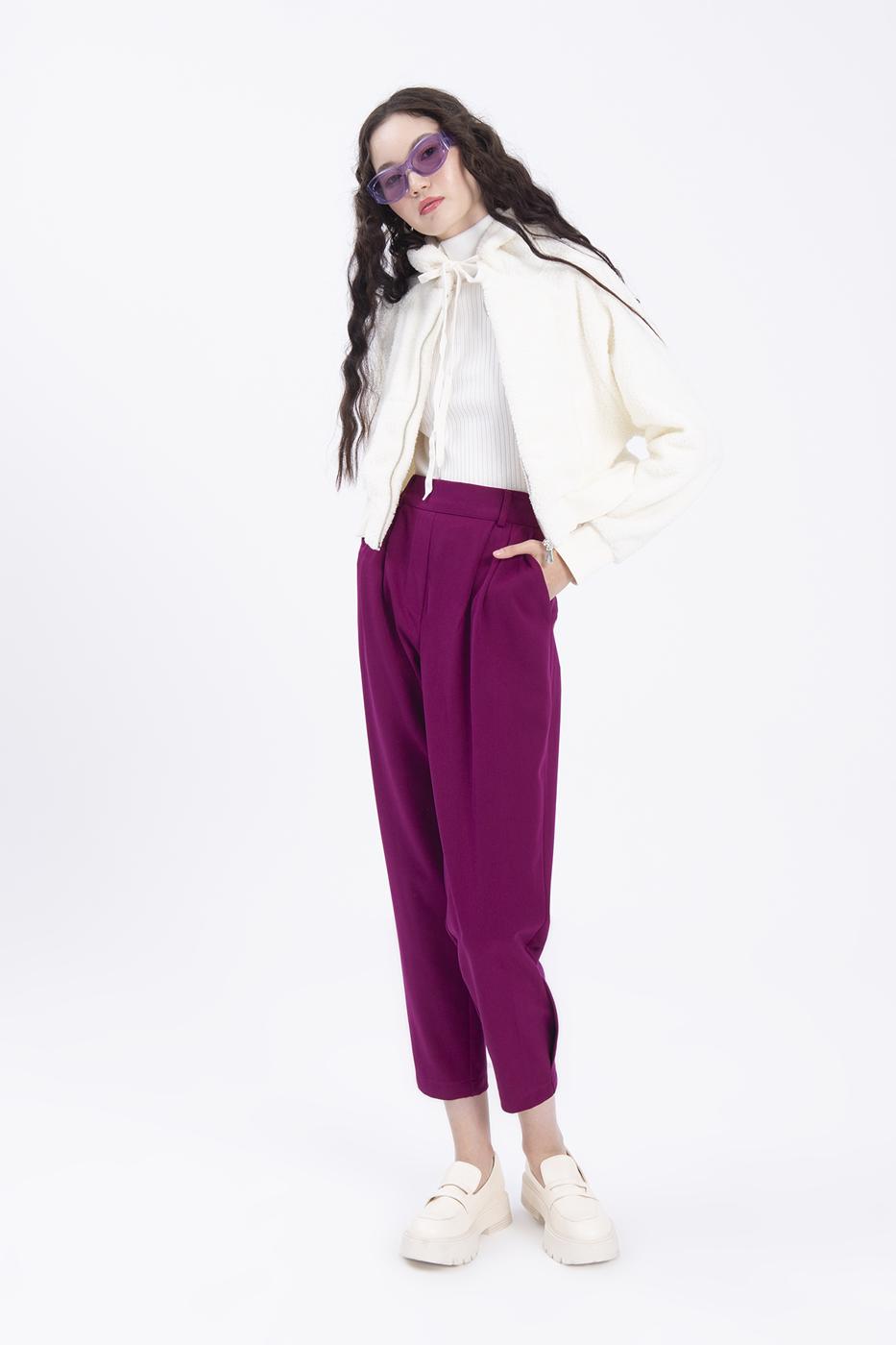 BSL Women Pleated carrot pants - Spalding
