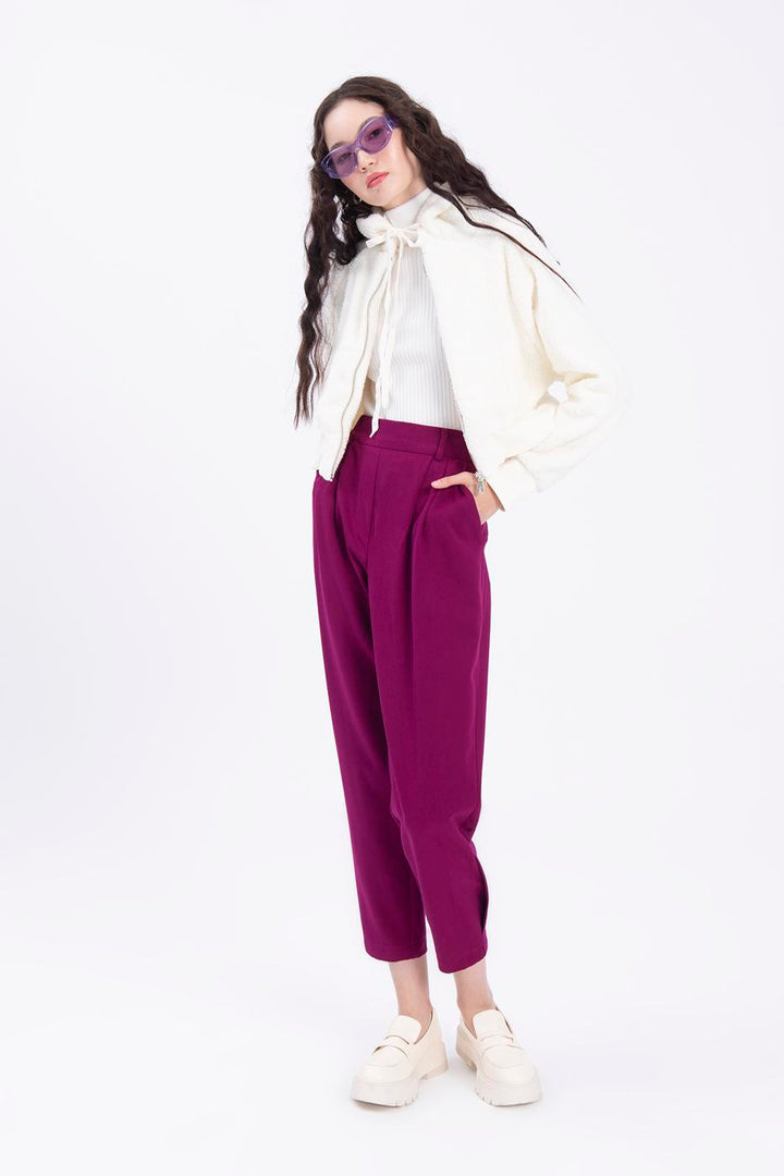 BSL Women Pleated carrot pants - Spalding