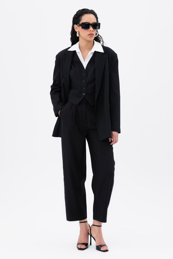 BSL Women Pleated Carrot Trousers - Tlalnepantla