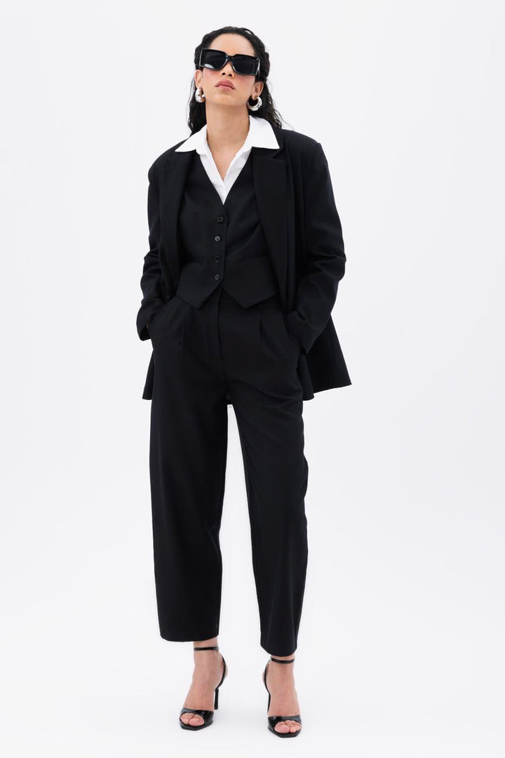 BSL Women Pleated Carrot Trousers - Tlalnepantla