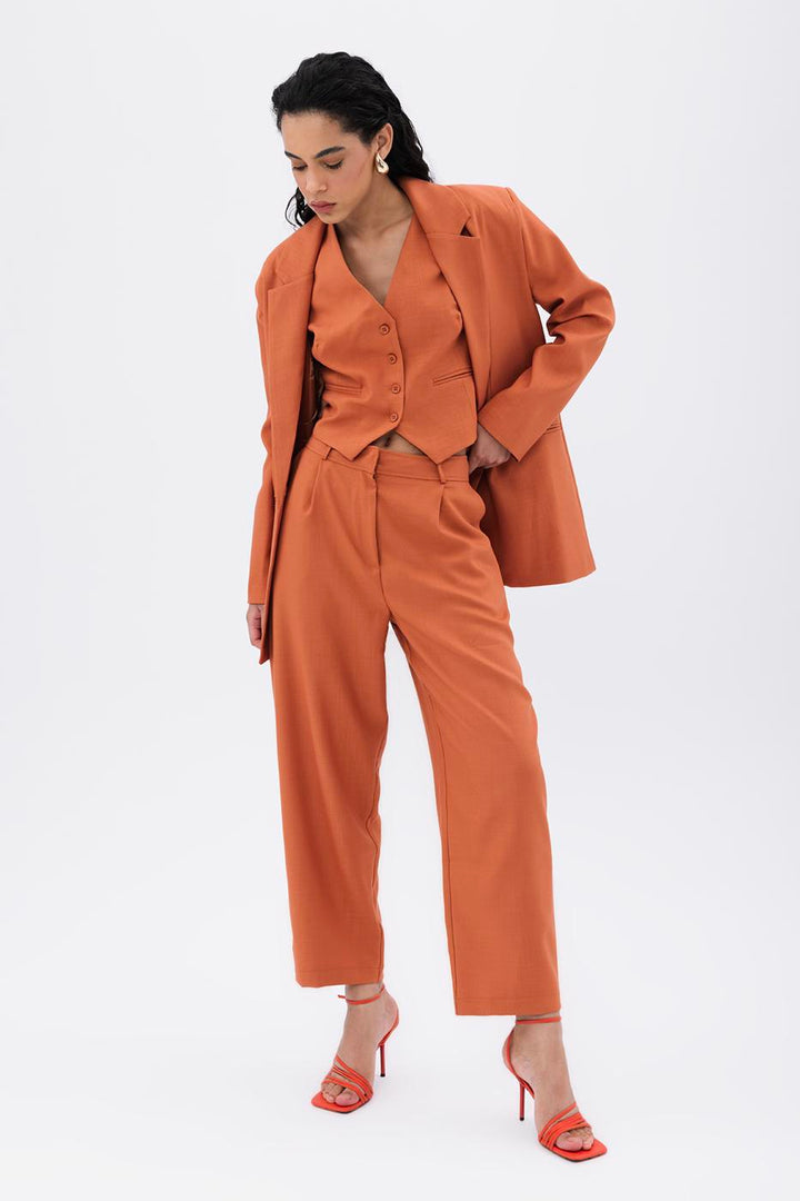 BSL Women Pleated Carrot Trousers - Huauchinango