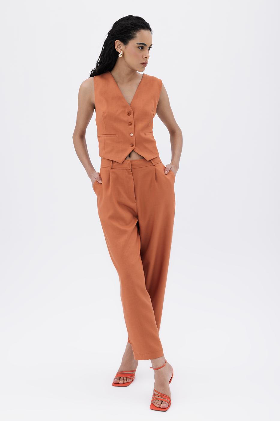 BSL Women Pleated Carrot Trousers - Huauchinango