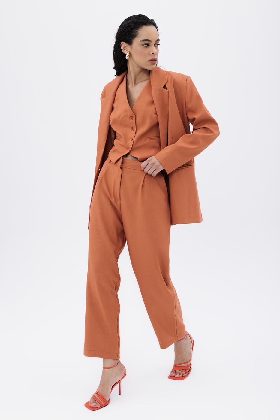 BSL Women Pleated Carrot Trousers - Huauchinango
