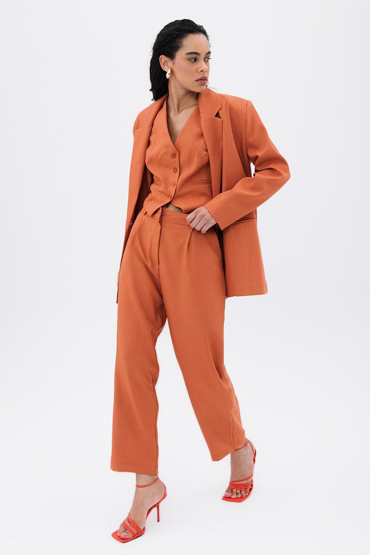 BSL Women Pleated Carrot Trousers - Huauchinango