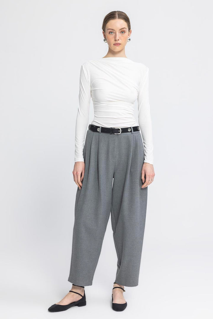 BSL Women Pleated Carrot Trousers - Iguala de la Independencia