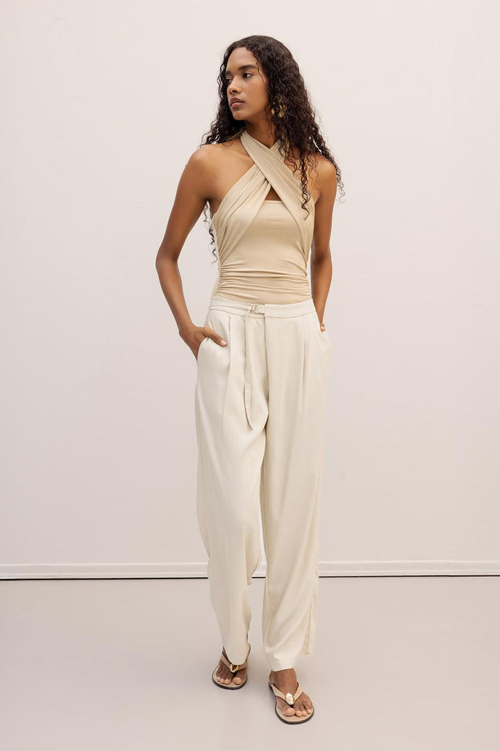 BSL Women Pleated Carrot Trousers - Rheine