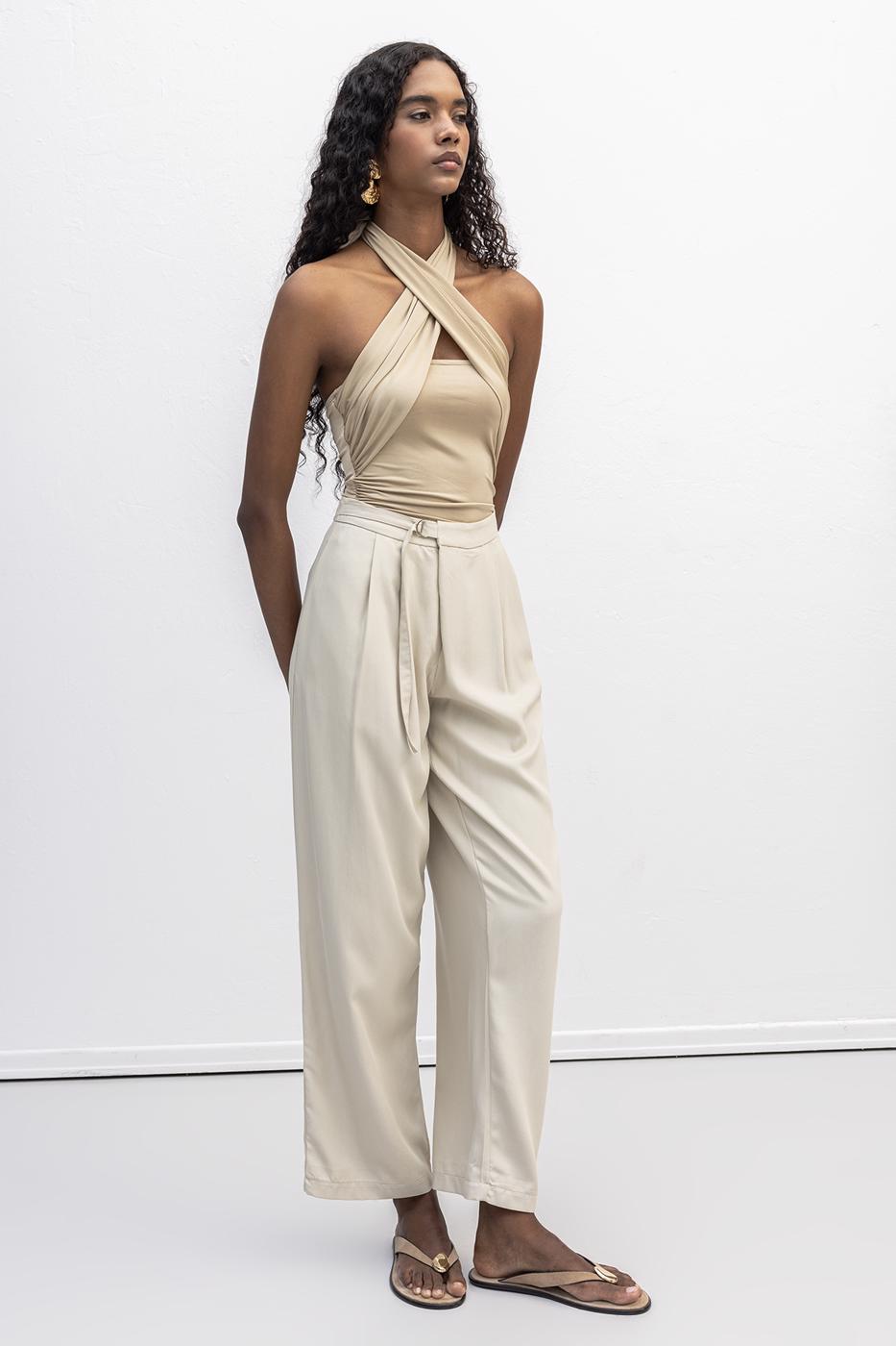 BSL Women Pleated Carrot Trousers - Rheine