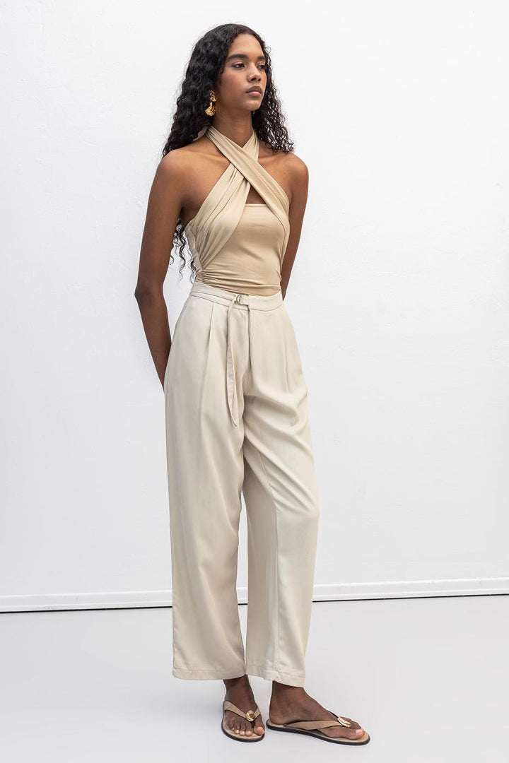 BSL Women Pleated Carrot Trousers - Rheine