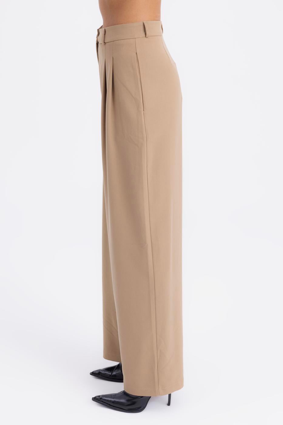BSL Women Pleated Fabric Trousers - Mislata