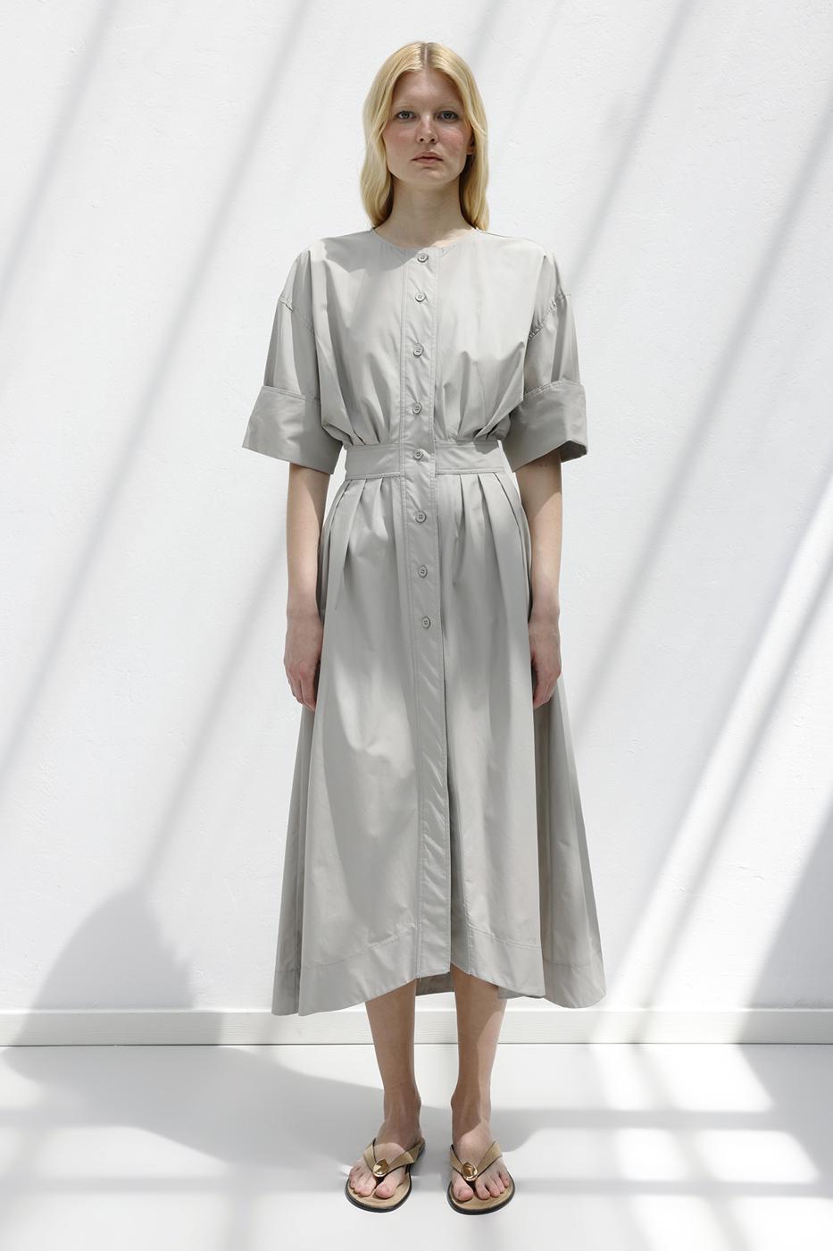 BSL Women Pleated Midi Shirt Dress - Maisons-Alfort