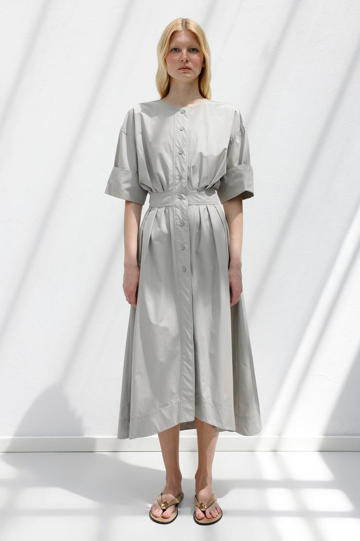 BSL Women Pleated Midi Shirt Dress - Maisons-Alfort