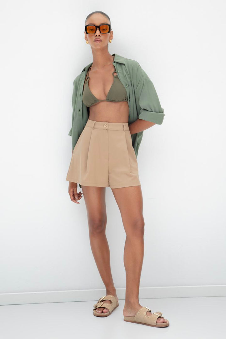 BSL Women Pleated Mini Shorts - Toledo