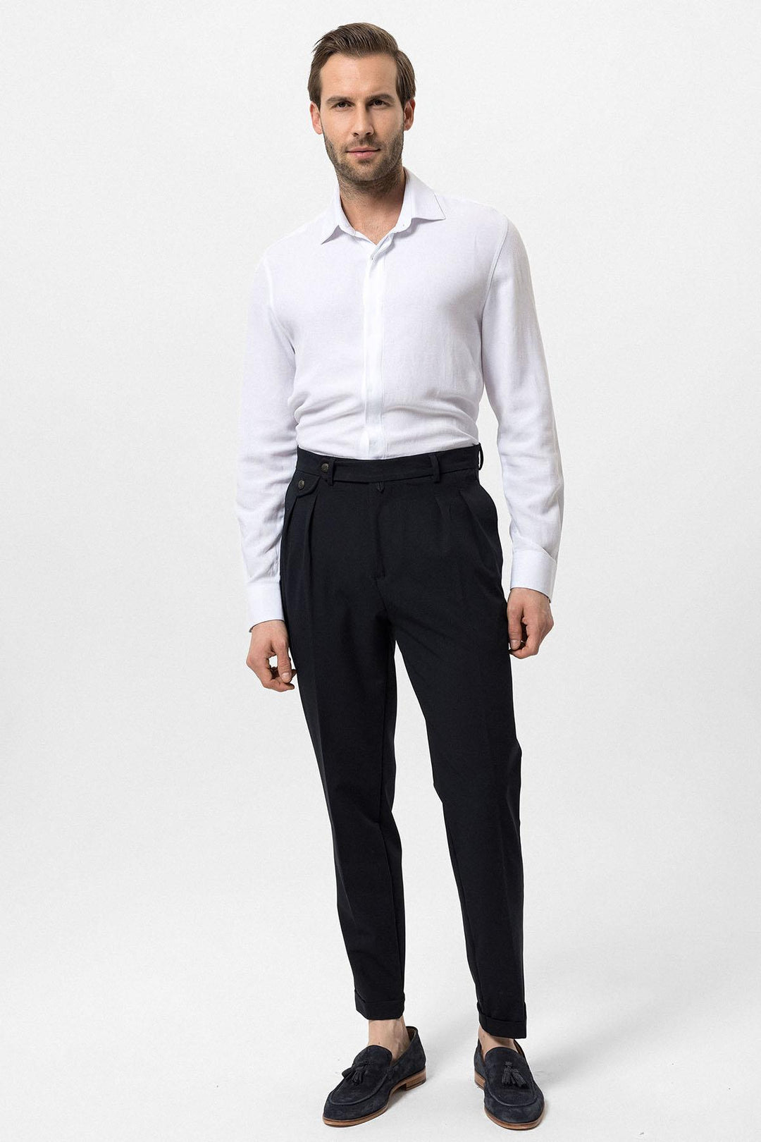 ANT Pleated High Waist Men's Trousers - Beja