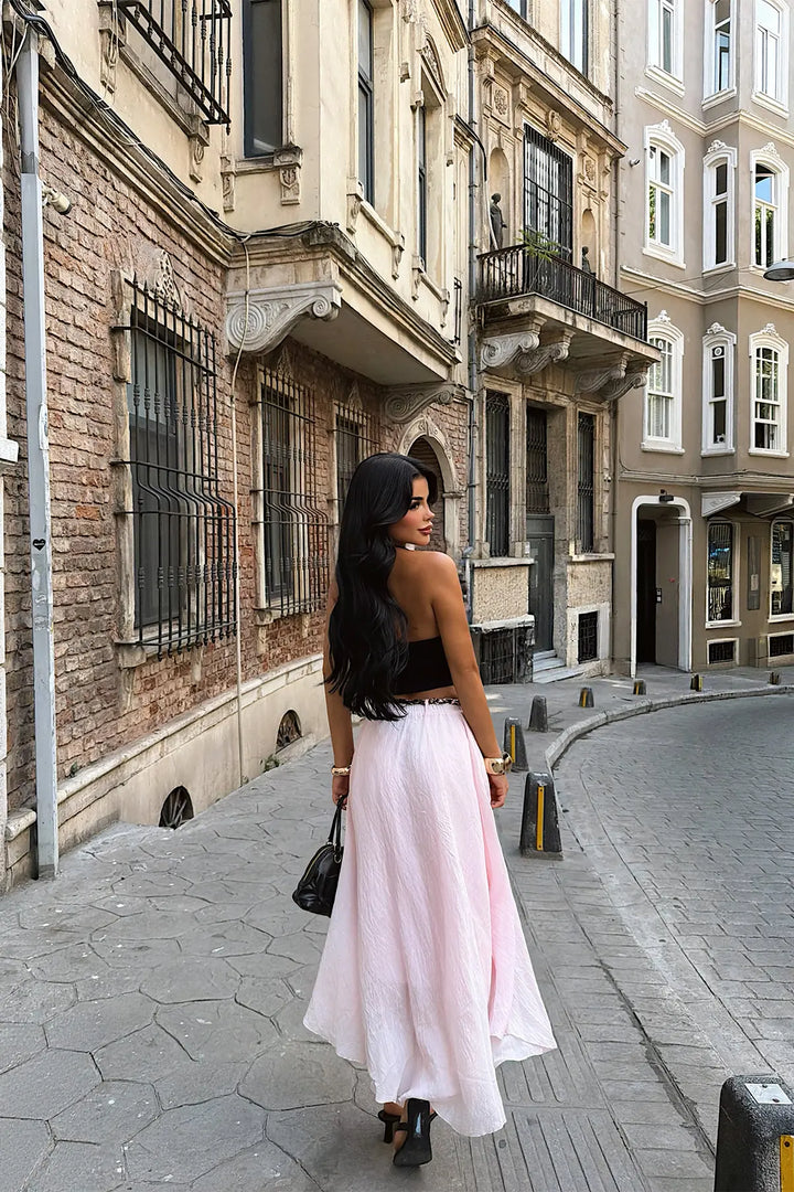EYY Women Pink Belt Detail Skirt - Piteşti