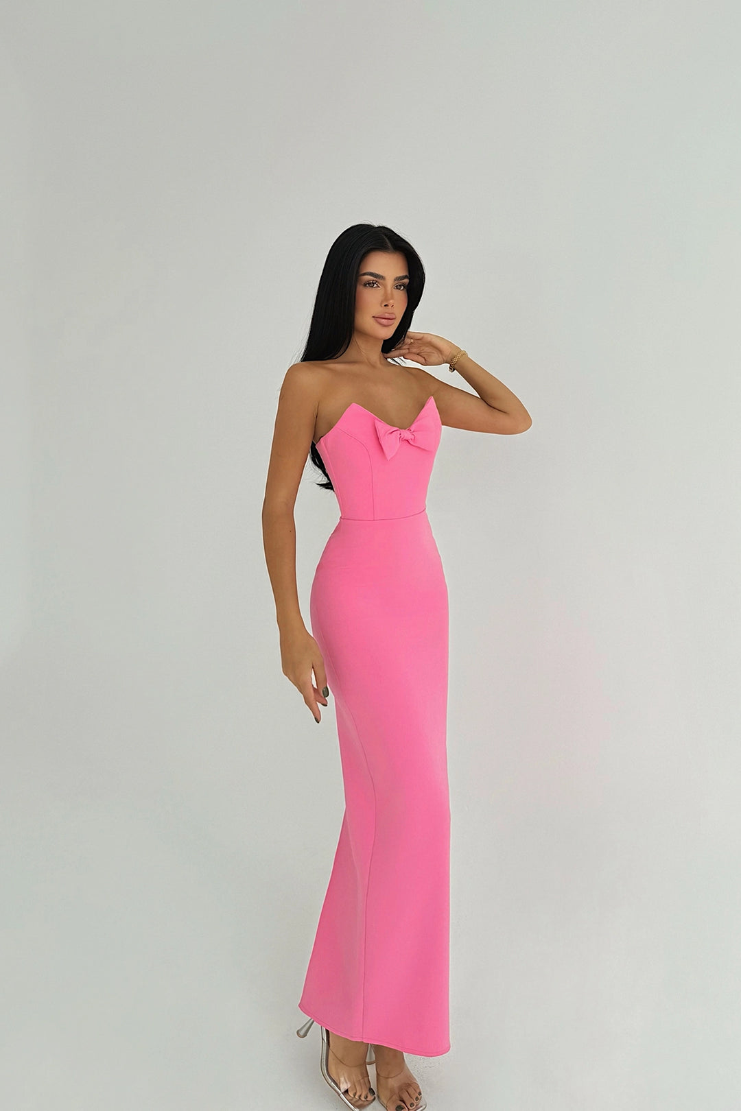 EYY Women Pembe Kurdele Detaylı Askısız Elbise - Yorktown