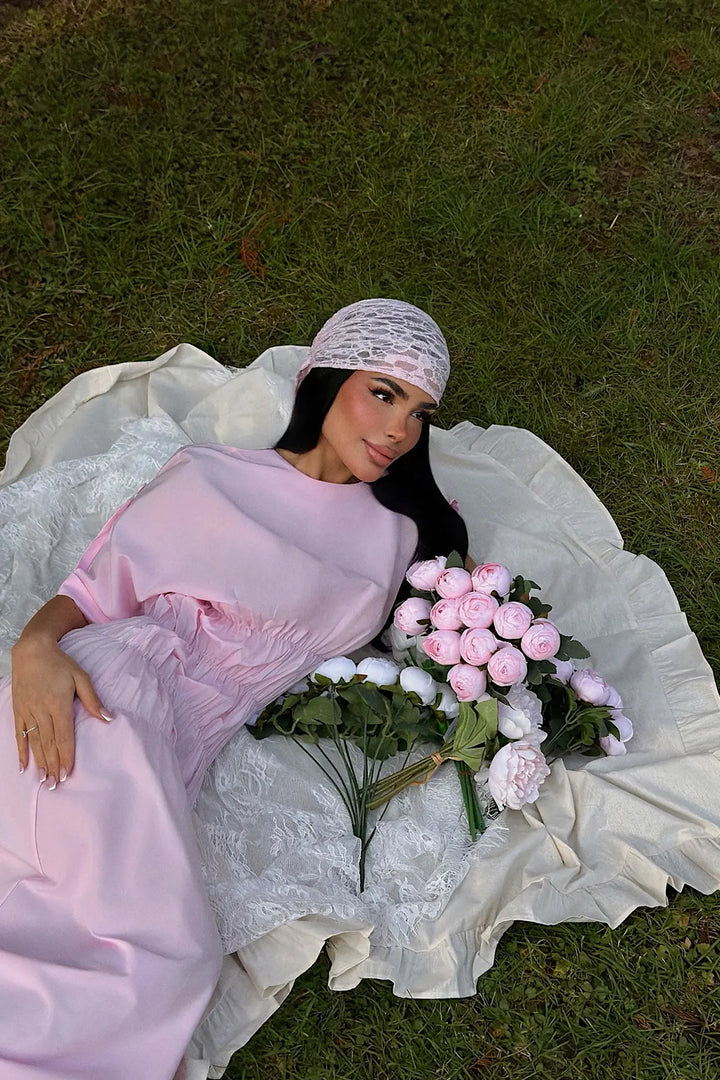 EYY Women Pink Flounce Long Dress - Tamazunchale