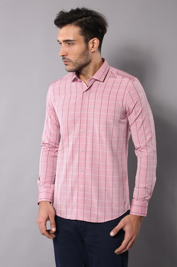 WSS Pink Plaid Men's Shirt  - Moerdijk