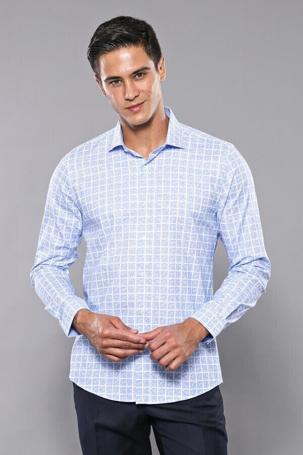 WSS Plaid Light Blue Shirt  - Upper Arlington