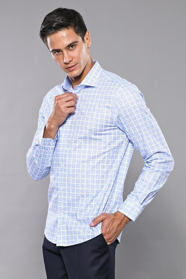 WSS Plaid Light Blue Shirt  - Upper Arlington