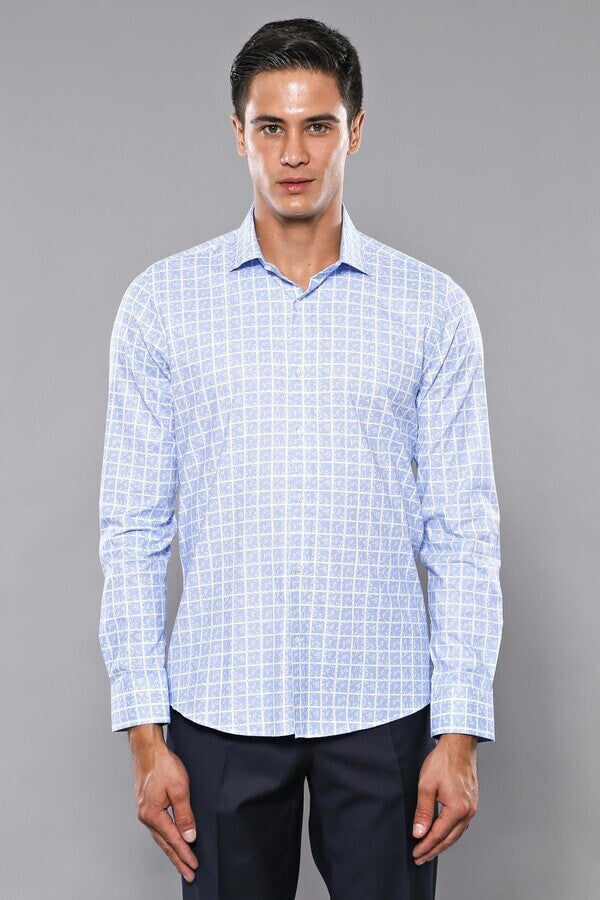 WSS Plaid Light Blue Shirt  - Upper Arlington