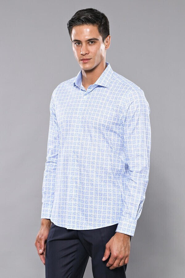 WSS Plaid Light Blue Shirt  - Upper Arlington