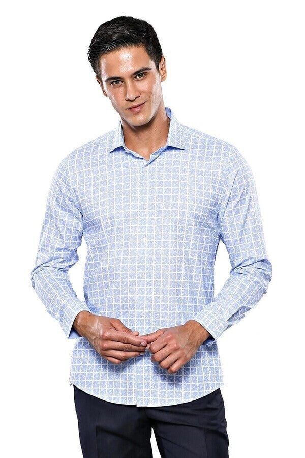 WSS Plaid Light Blue Shirt  - Upper Arlington