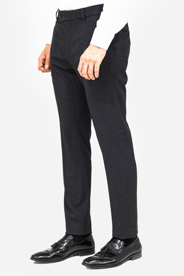 WSS Plain Dark Grey Men Pants  - Châlons-en-Champagne